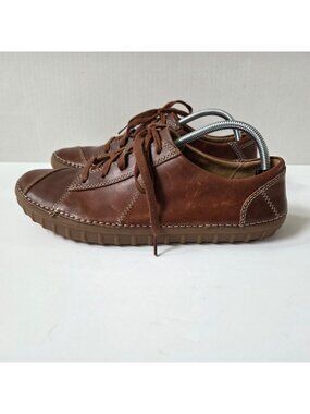 Clarks Shoes Mens 11 Brown Leather Maxton Park Lace Up Comfort Oxfords Preppy